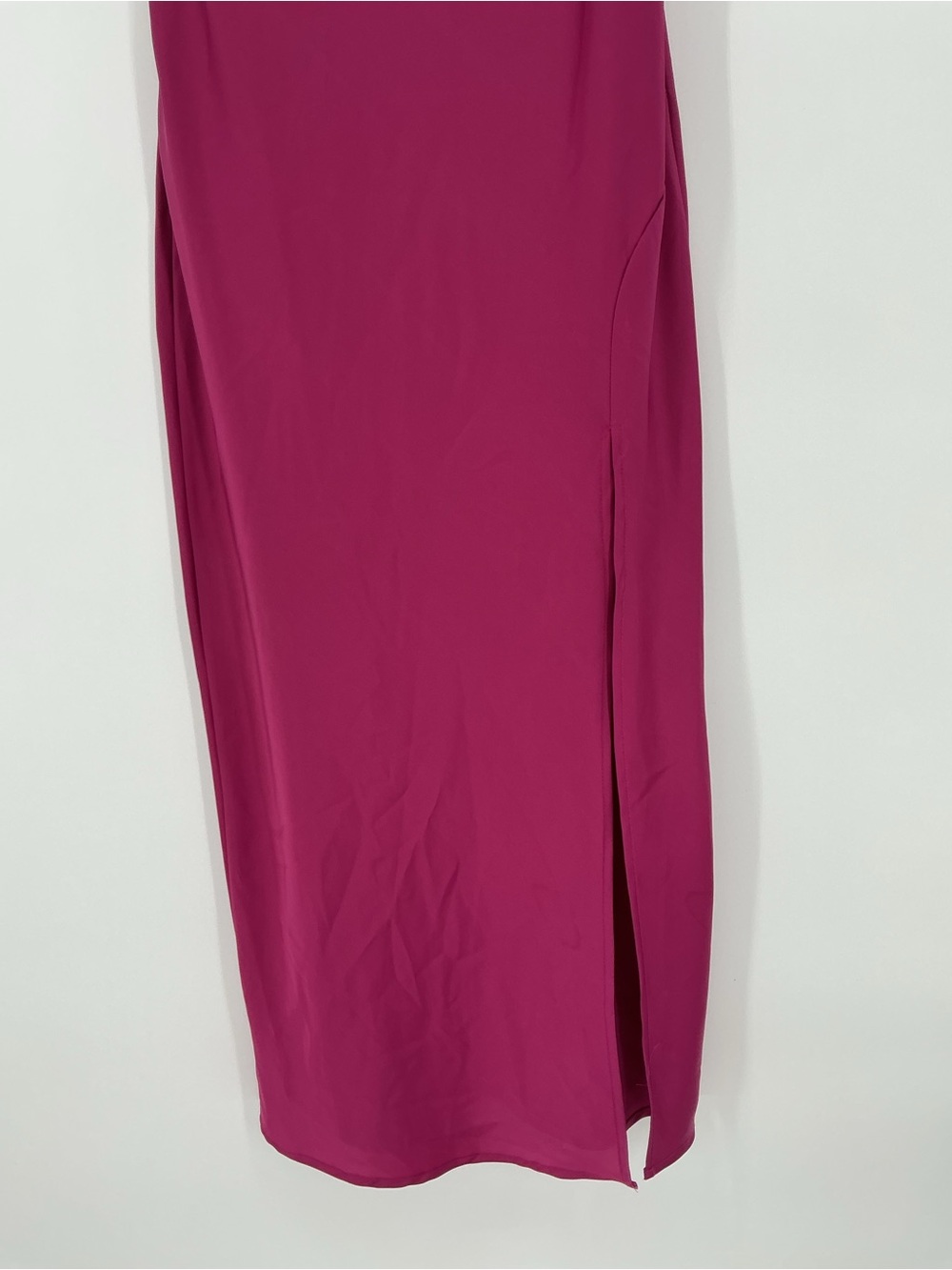 Fuchsia Slip Front Drape Dress Small View 6